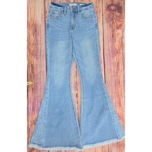 KanCan Signature High Rise Extreme Flare Jeans 23 x 33 Blue Stretch Denim